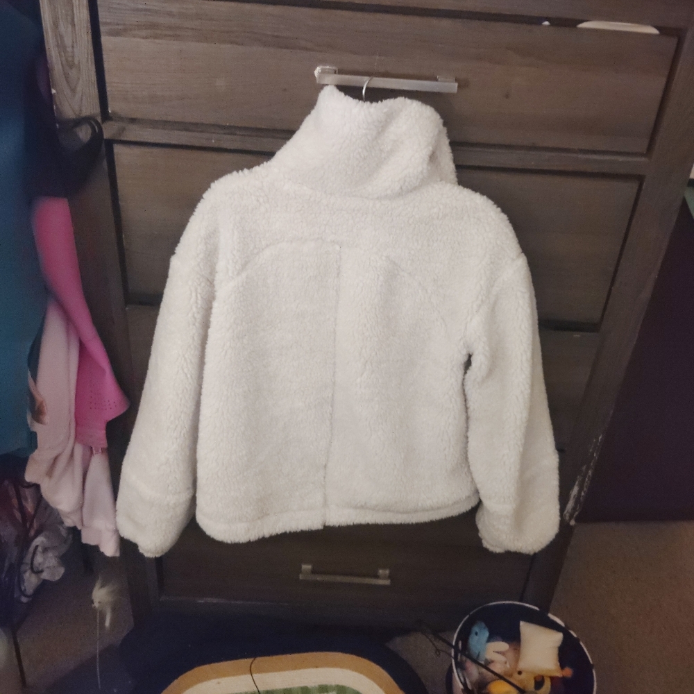 LULULEMON ATHLETICA Cinchable Fleece Zip Up - Bone Size 2 - Picture 13 of 16